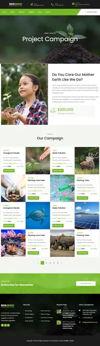 ecogreen mini website template desktop screenshot