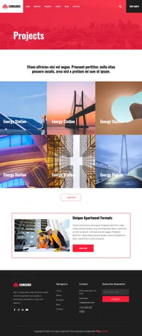 congoro mini website template desktop screenshot