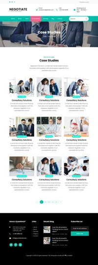 negotiate mini website template desktop screenshot