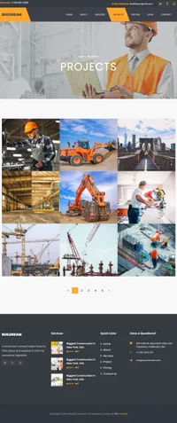 buildream mini website template desktop screenshot