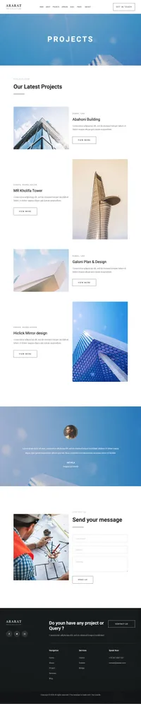 ararat mini website template desktop screenshot