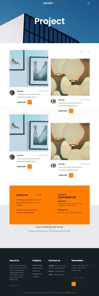 heaven mini website template desktop screenshot