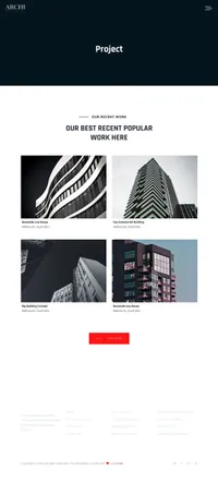 archi mini website template desktop screenshot