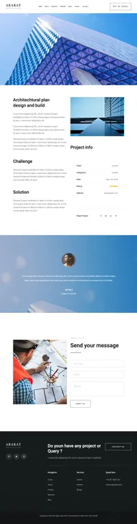 ararat mini website template desktop screenshot