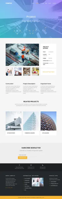 complex mini website template desktop screenshot