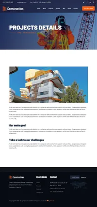 constructioncompany mini website template desktop screenshot