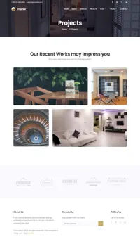 interior mini website template desktop screenshot
