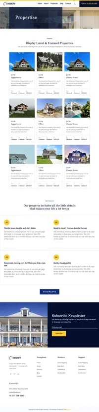 homofy mini website template desktop screenshot