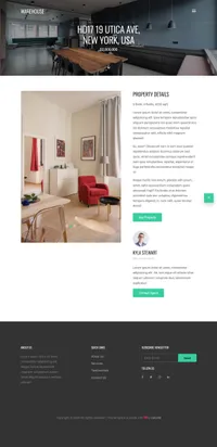 warehouse mini website template desktop screenshot