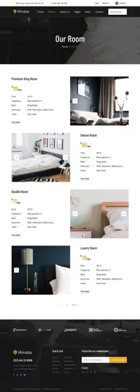 hiroto mini website template desktop screenshot