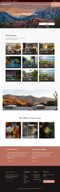 rolax mini website template desktop screenshot