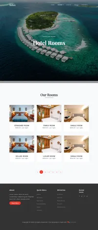 suites mini website template desktop screenshot