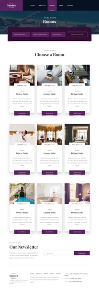 samira mini website template desktop screenshot