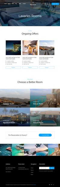 montana mini website template desktop screenshot