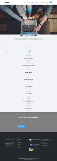 eskwela mini website template desktop screenshot