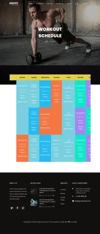 bodyfit mini website template desktop screenshot