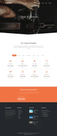 flawless mini website template desktop screenshot