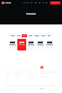 fitnessclub mini website template desktop screenshot