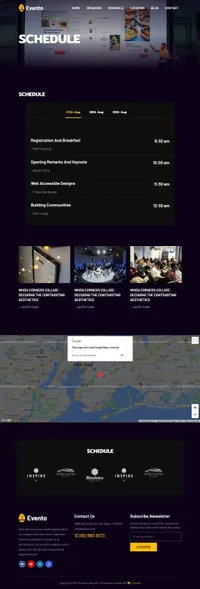 eventotemplate mini website template desktop screenshot