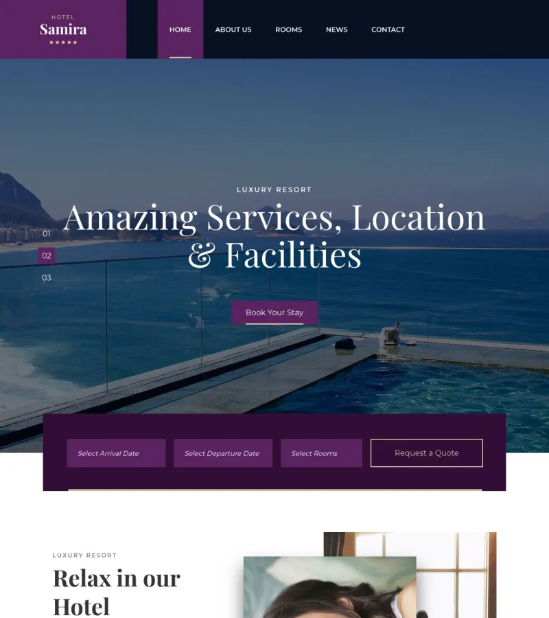 Samira Hotel Landing Page template