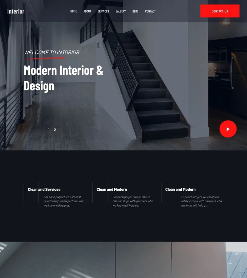 theinterior website template desktop screenshot