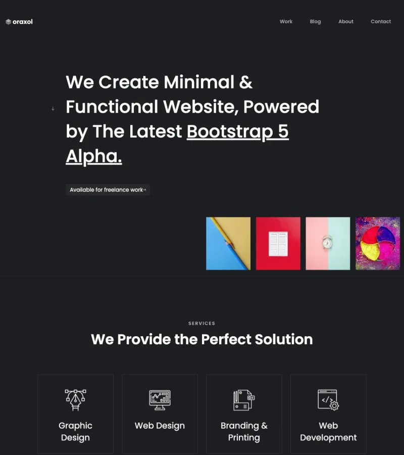 Oraxol Web Developer template