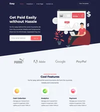 easy mini website template desktop screenshot