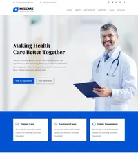 medcare mini website template desktop screenshot
