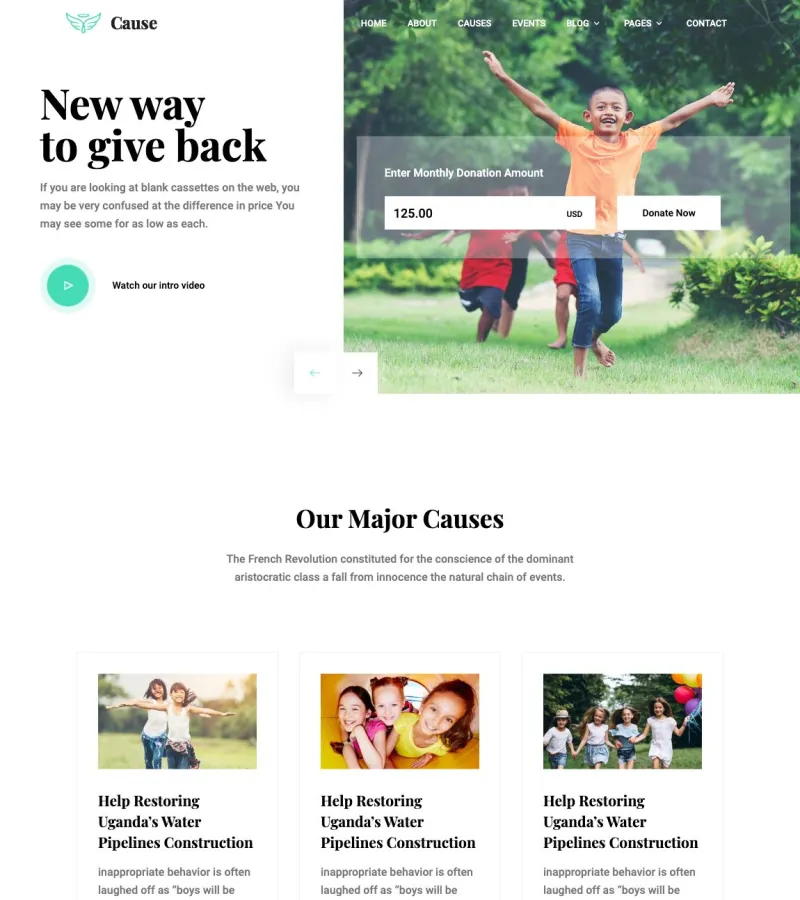 Cause Event Planner template