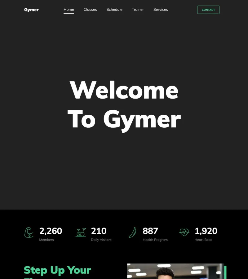 Gymer Fitness Trainer template