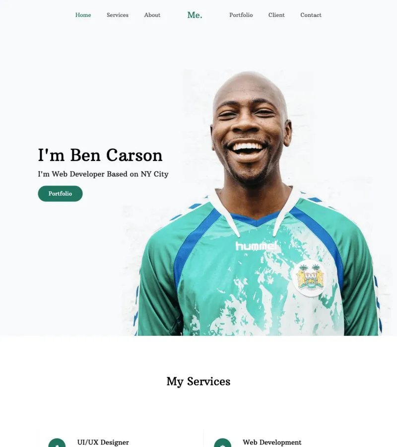 Me Web Developer template