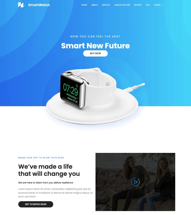 SmartWatch Web Developer template