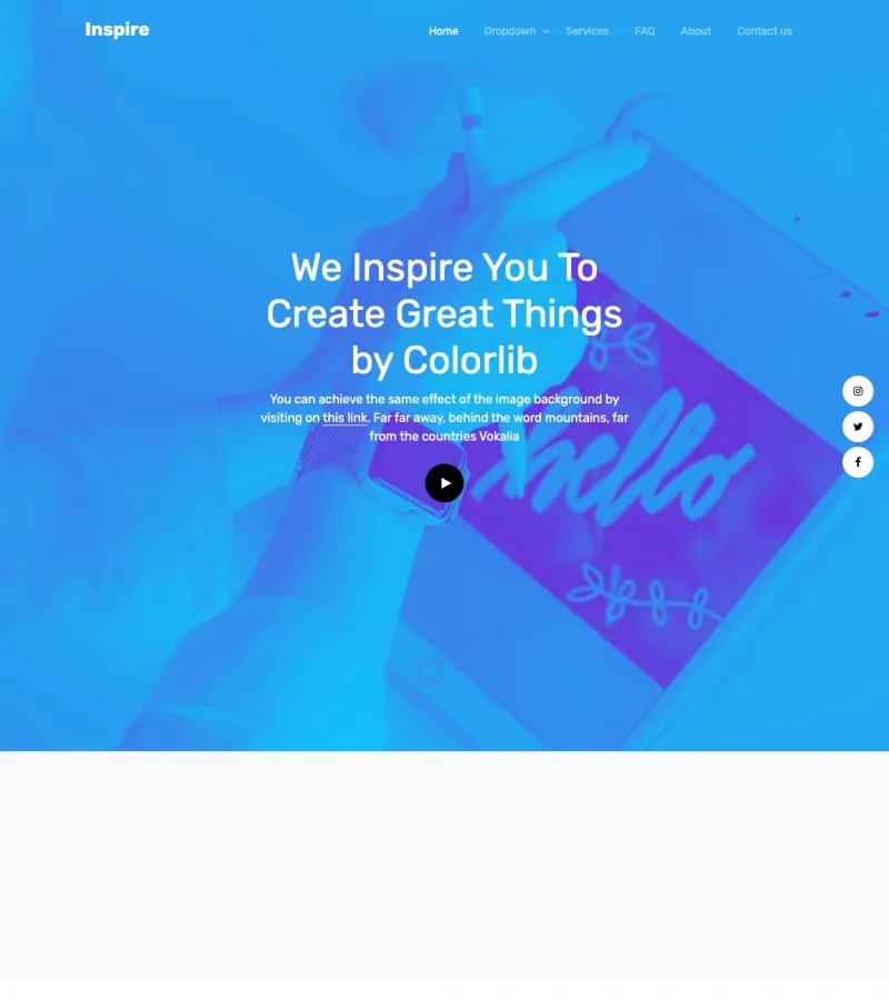 Inspire Web Developer template