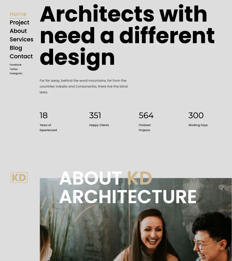 KD Architects Construction Company template