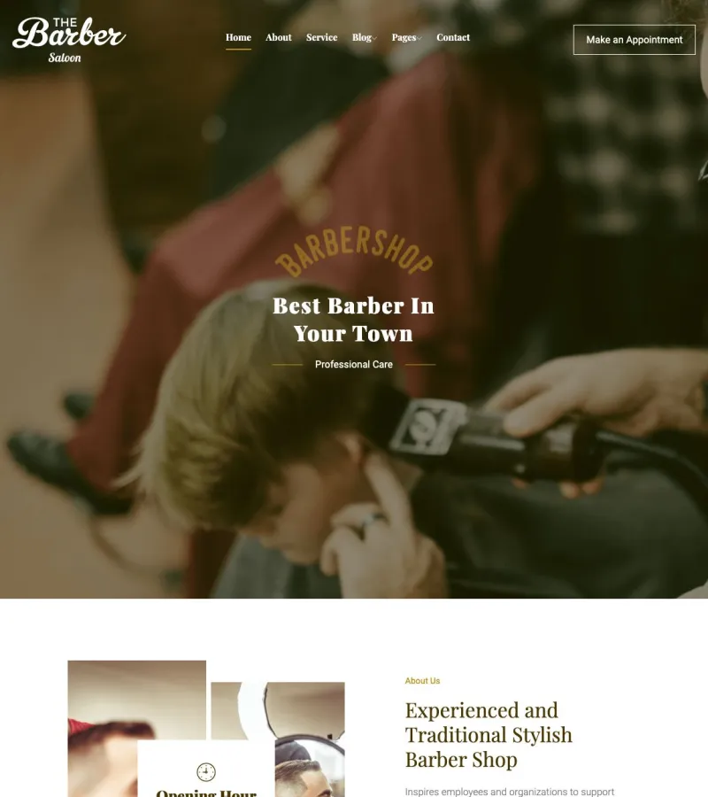 The Barber Beauty Salon template