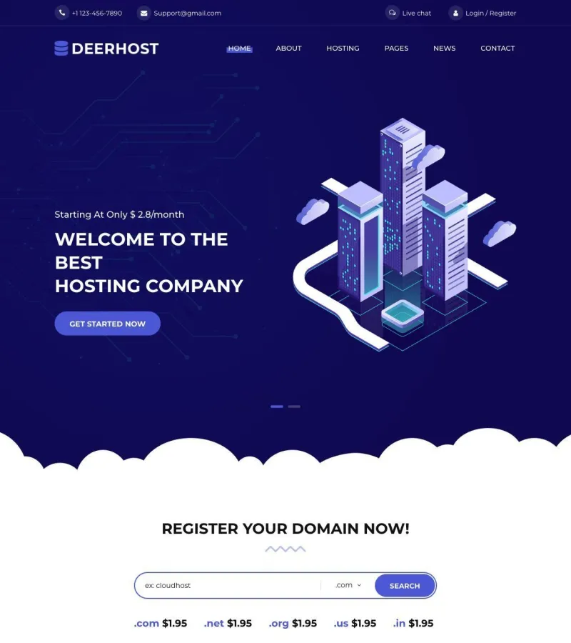 DeerHost Web Developer template