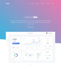 racks mini website template desktop screenshot