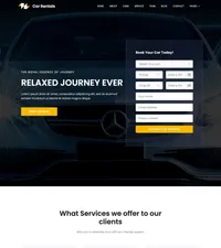 car-rental mini website template desktop screenshot