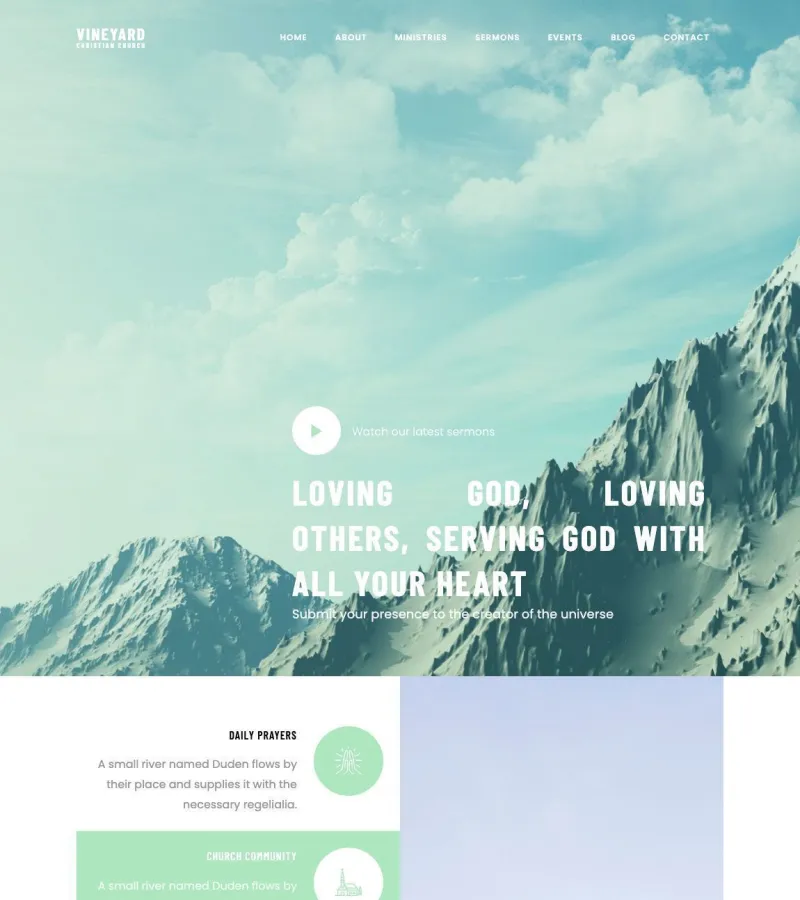 Vineyard Website template