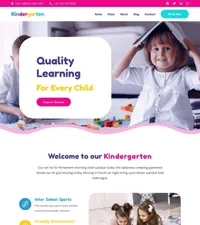 kindergarten mini website template desktop screenshot
