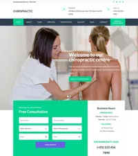 chiropractic mini website template desktop screenshot