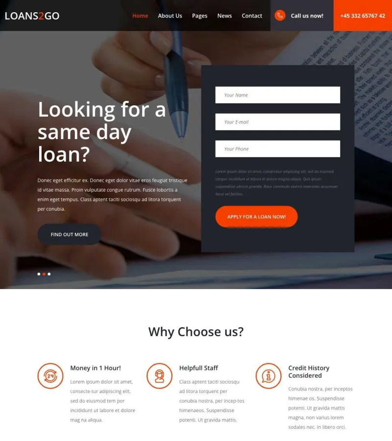 Loans2Go Marketing Agency template