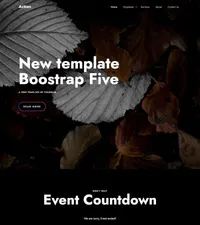 action mini website template desktop screenshot