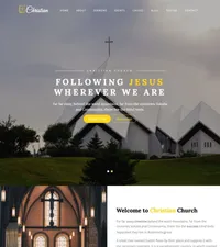 christian mini website template desktop screenshot