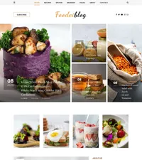 foodeiblog mini website template desktop screenshot