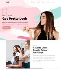 camille mini website template desktop screenshot