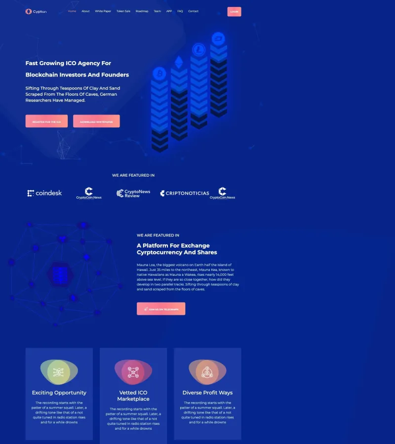 Cryptian Web Developer template