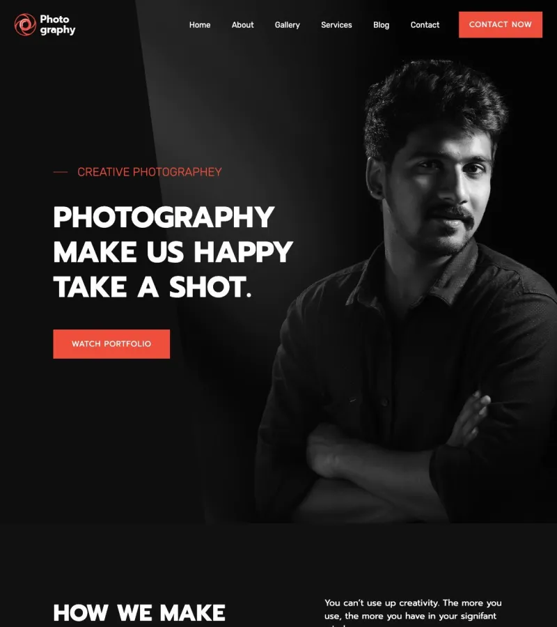 PhotoGraphy website template desktop screenshot