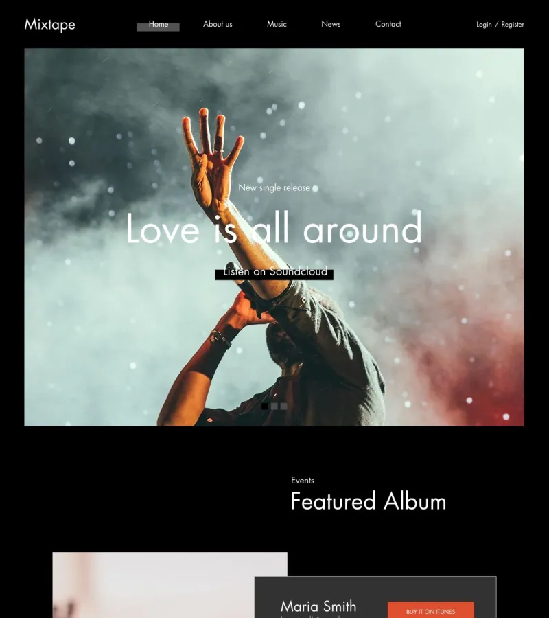 Mixtape Event Planner template