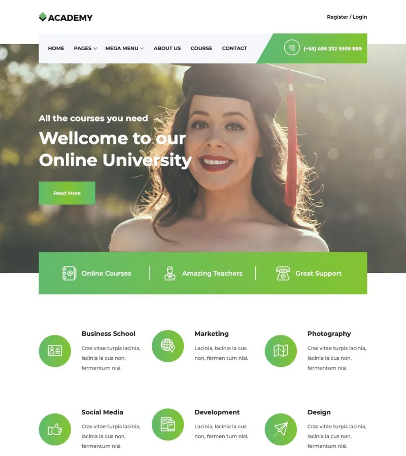 Academy Tutor template